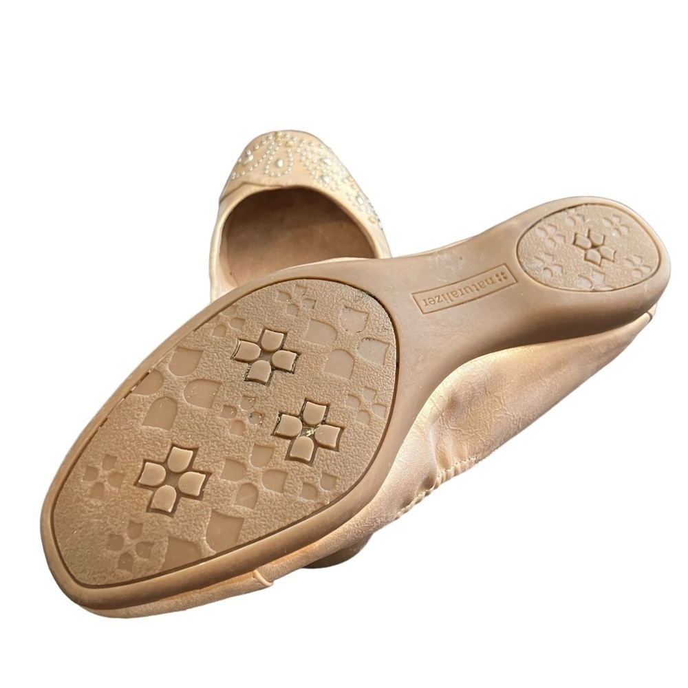 Naturalizer N5 Comfort Shoes Ballet Flats Cream Decorated Toe Sparkling 7 - Picture 2 of 10